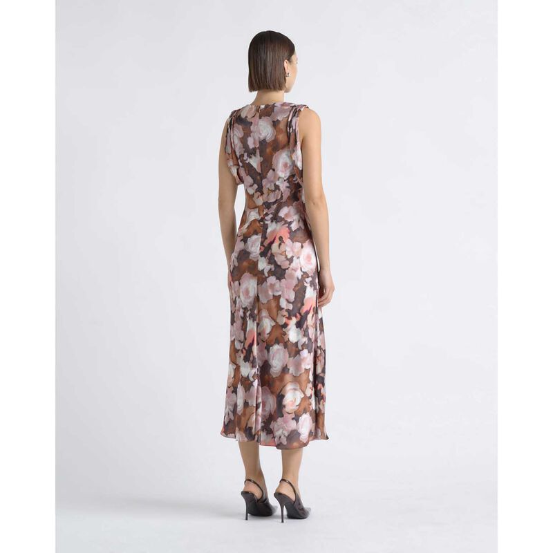 Cue Print Cowl Neck Midi Dress image number 1